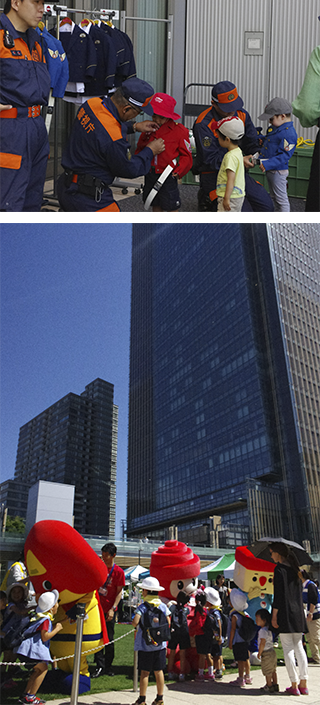 東京ミッドタウン防火・防災体験訓練