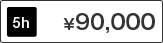 Room1から4共通 5時間 料金90,000円