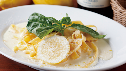 農薬不使用レモンを使ったクリームソース タリアテッレ<br>〜Tagliatelle alla crema di limone〜