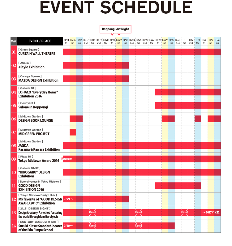 SVENT SCHEDULE