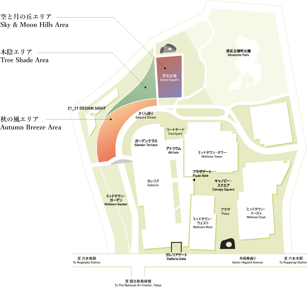 TOKYO MIDTOWN RETREAT GARDEN 2020 EVENT MAP