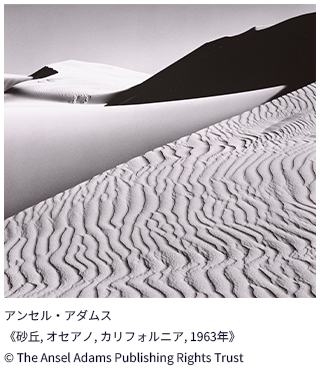 アンセル・アダムス《砂丘, オセアノ, カリフォルニア, 1963年》© The Ansel Adams Publishing Rights Trust