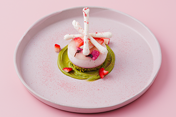 Sakura bean paste Mousse