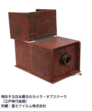 現存する日本最古のカメラ・オブスクーラ （江戸時代後期） 所蔵：富士フイルム株式会社