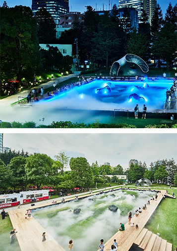 水と生きるSUNTORY 光と霧のデジタルアート庭園