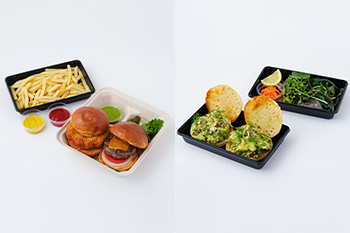 短角牛バーガー&フライドココナッツシュリンプバーガーSET パクチーカシューナッツソースフレンチフライ付き