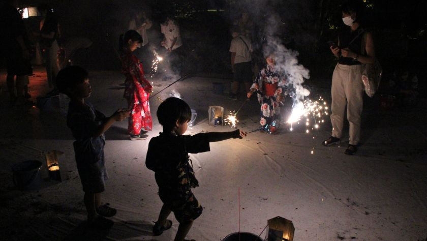 Small Fireworks Event at Tokyo Midtown