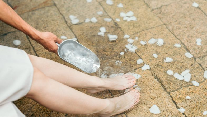 ミストや氷でひんやりと