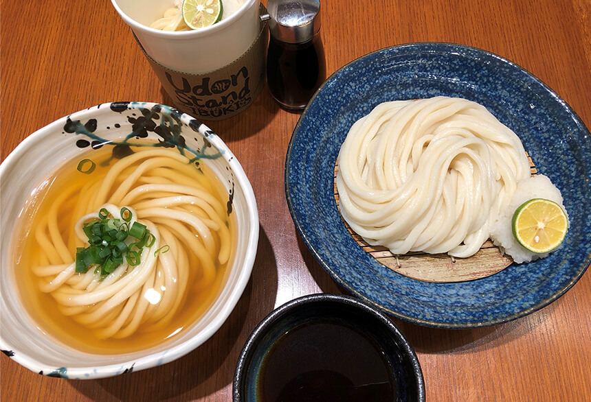 かけうどん、ぶっかけうどん、いりこ醤油うどん、つけ汁うどん