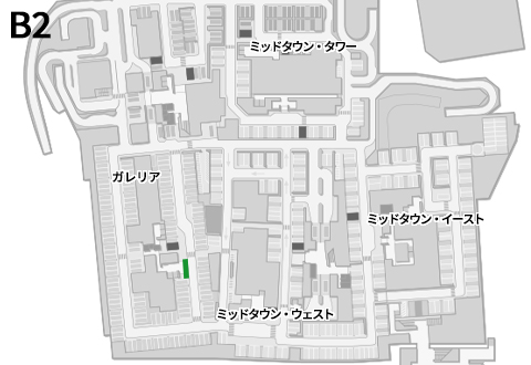 Galleria　 駐車場ロビー入口P2 MAP