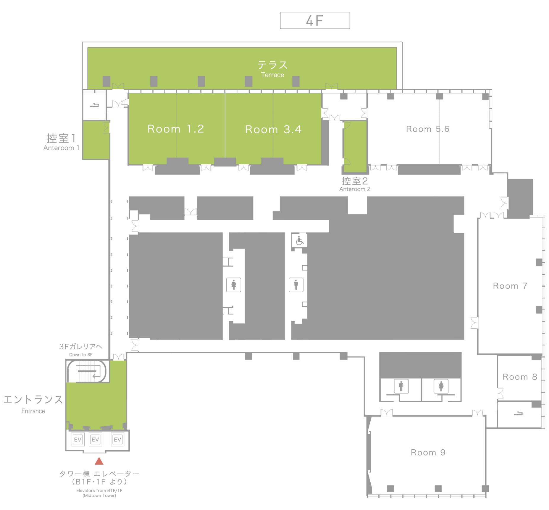 カンファレンスRoom1234会場図面