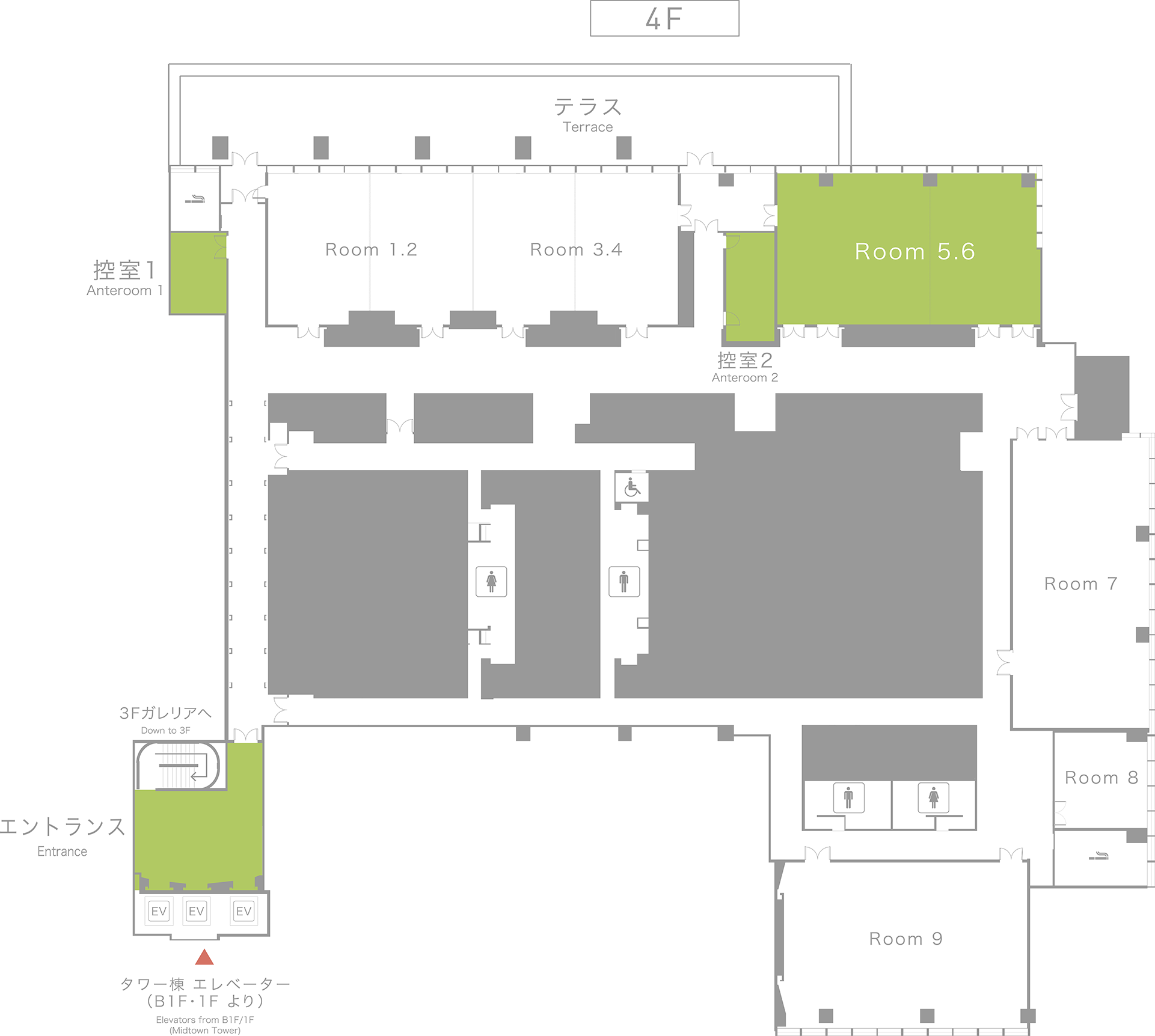 カンファレンスRoom5,6会場図面