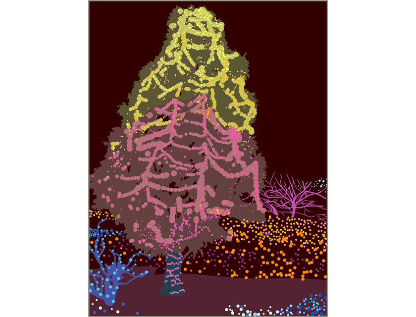 「Illuminated Tree」w606mm x h803mm 2025年