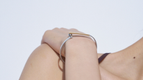 Touch the Line Flat Bangle [gold]